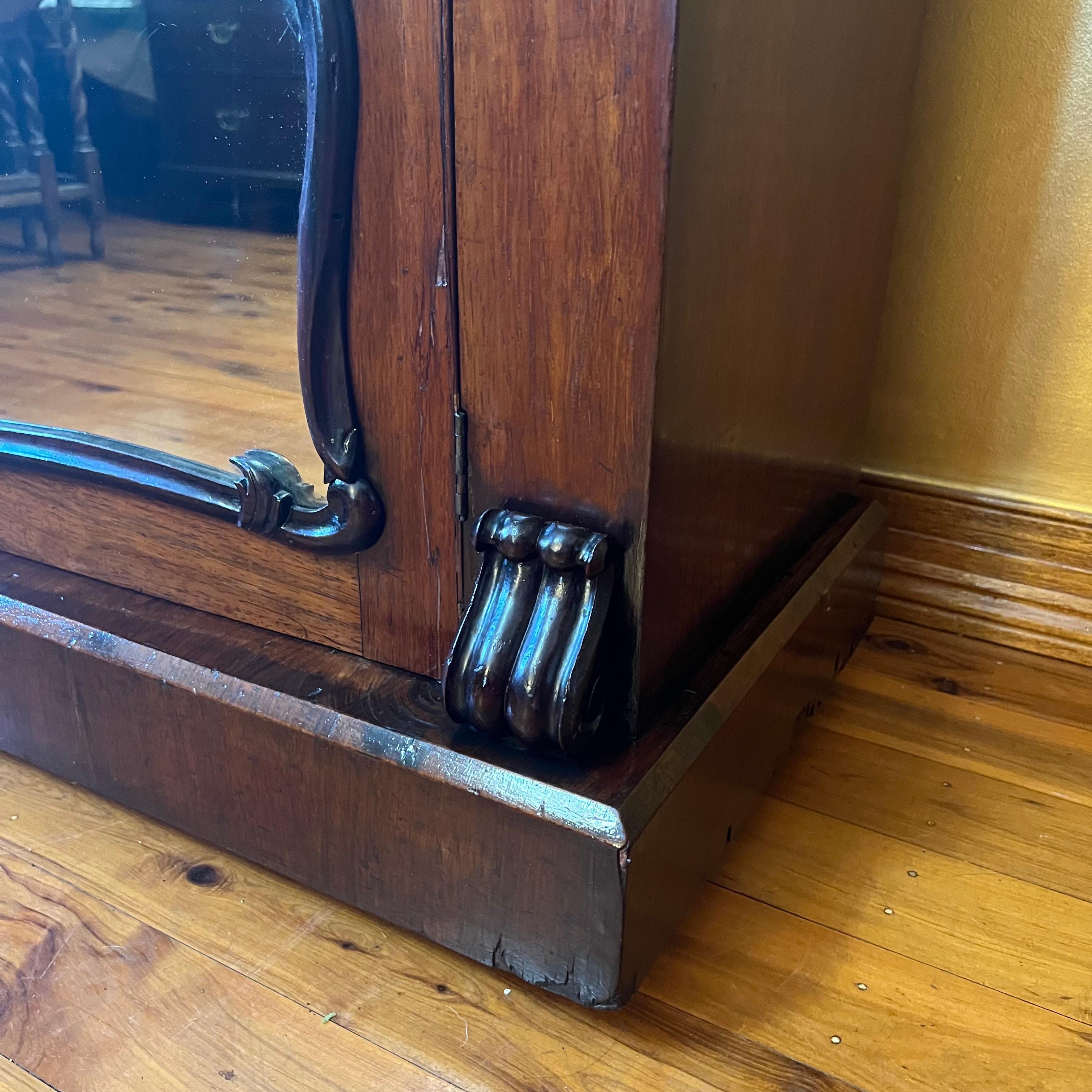 Antique William IV Rosewood Mirror Chiffonier For Sale 6