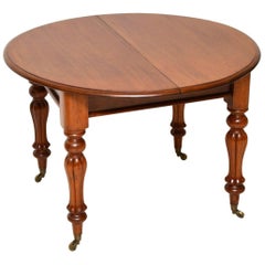 Antique William IV Round Extending Mahogany Dining Table