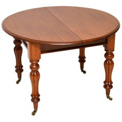 Antique William IV Round Extending Mahogany Dining Table