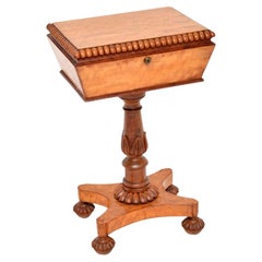 Antique William IV Satin Wood Tea Poy / Side Table