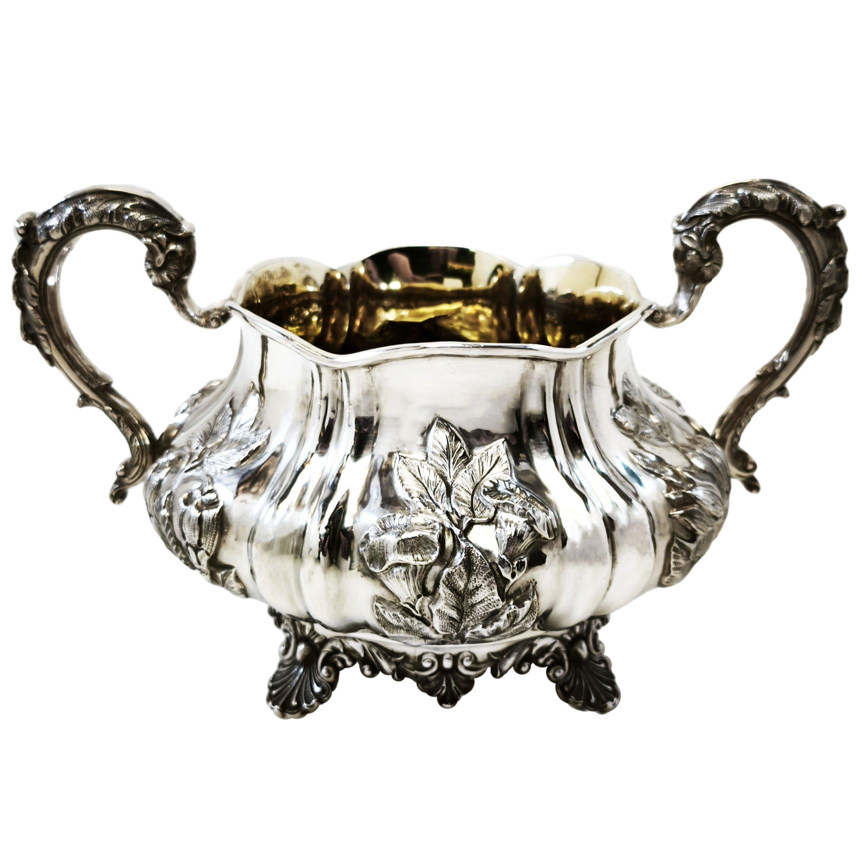 Sterling Silver Antique William IV Silver 4 Piece Tea & Coffee Set London, England 1834 - 1836 For Sale