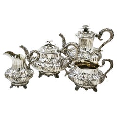 Antique William IV Silver 4 Piece Tea & Coffee Set London, England 1834 - 1836