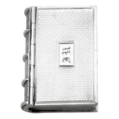 Antique William IV Sterling Silver Book Vinaigrette