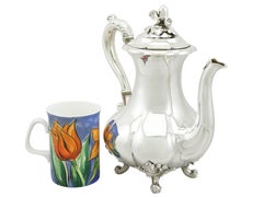 Antike Kaffeekanne aus Sterlingsilber von 1836