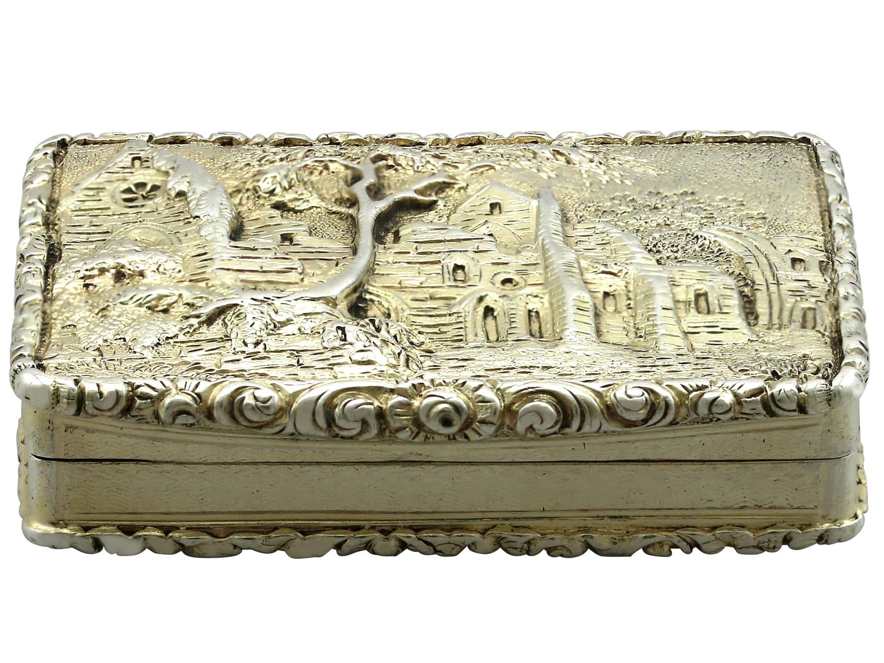 Antigua vinagrera dorada de plata de ley (1835) Mediados del siglo XIX en venta