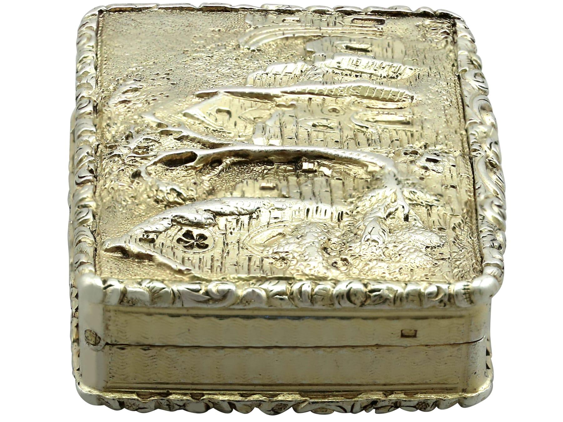 Antigua vinagrera dorada de plata de ley (1835) Plata esterlina en venta
