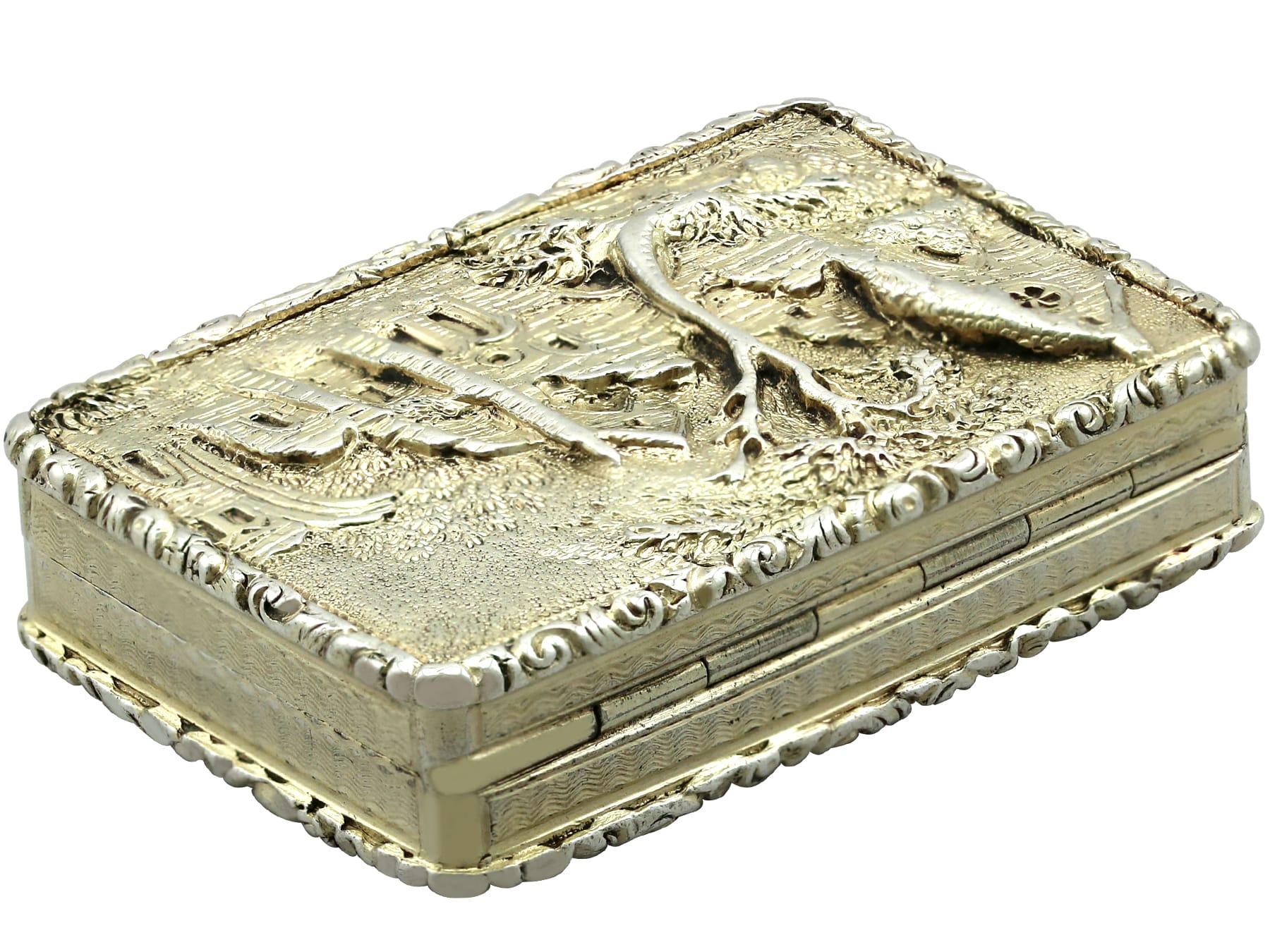 Antigua vinagrera dorada de plata de ley (1835) en venta 1