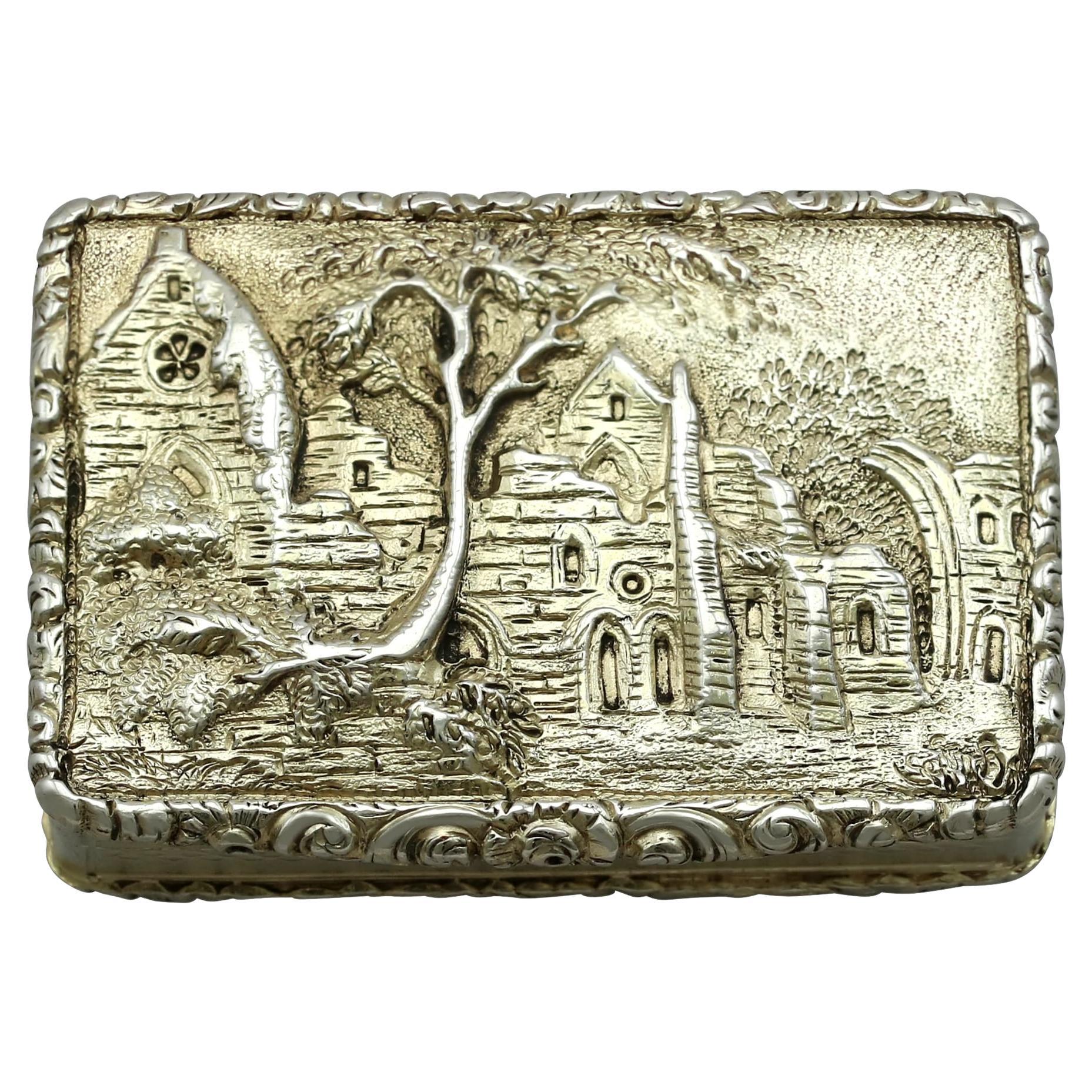 Antigua vinagrera dorada de plata de ley (1835)