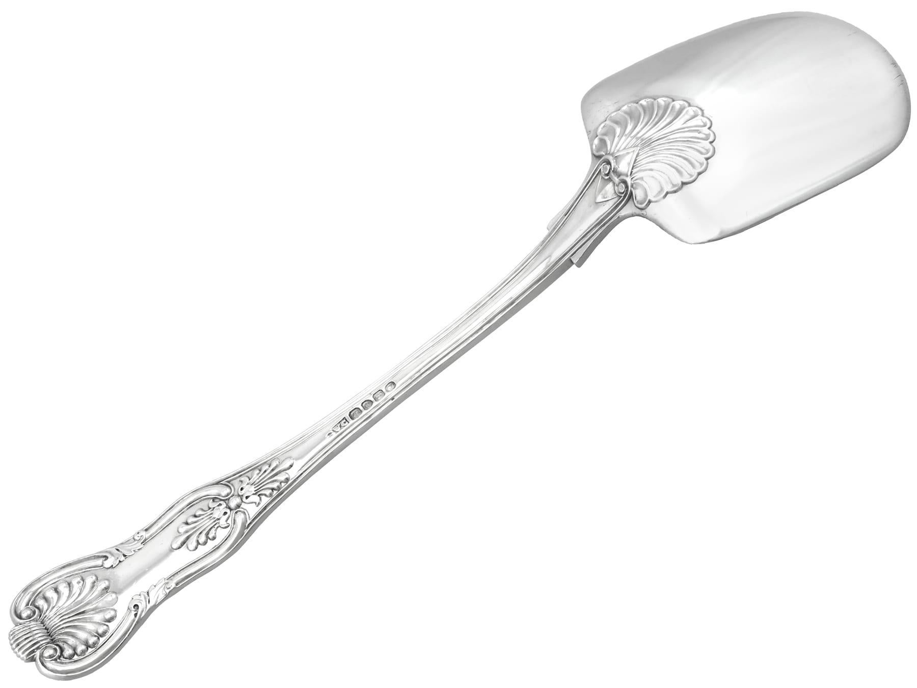 English Antique William IV Sterling Silver Ice Cream Server For Sale