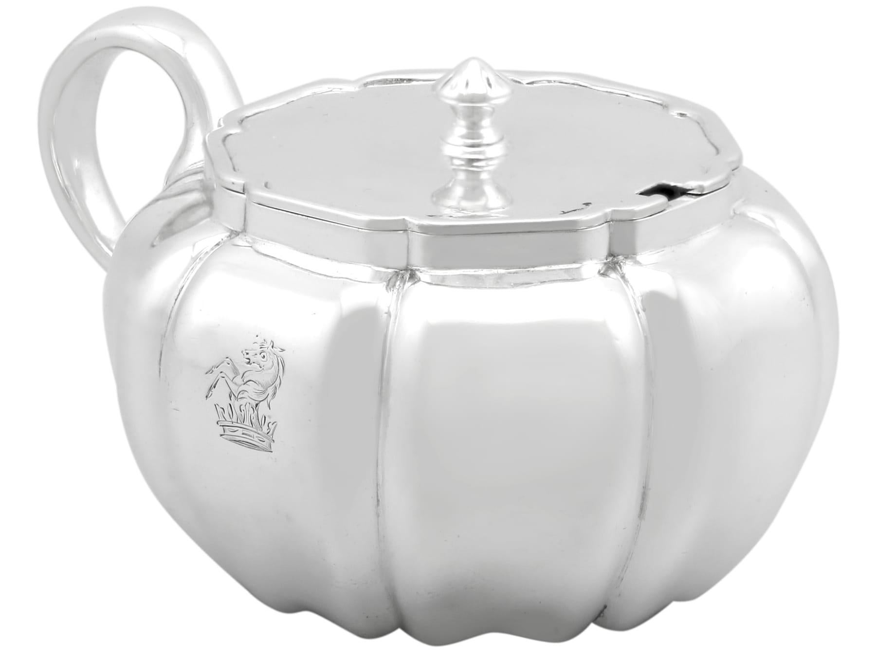 English Antique Sterling Silver Mustard Pot (1835) For Sale