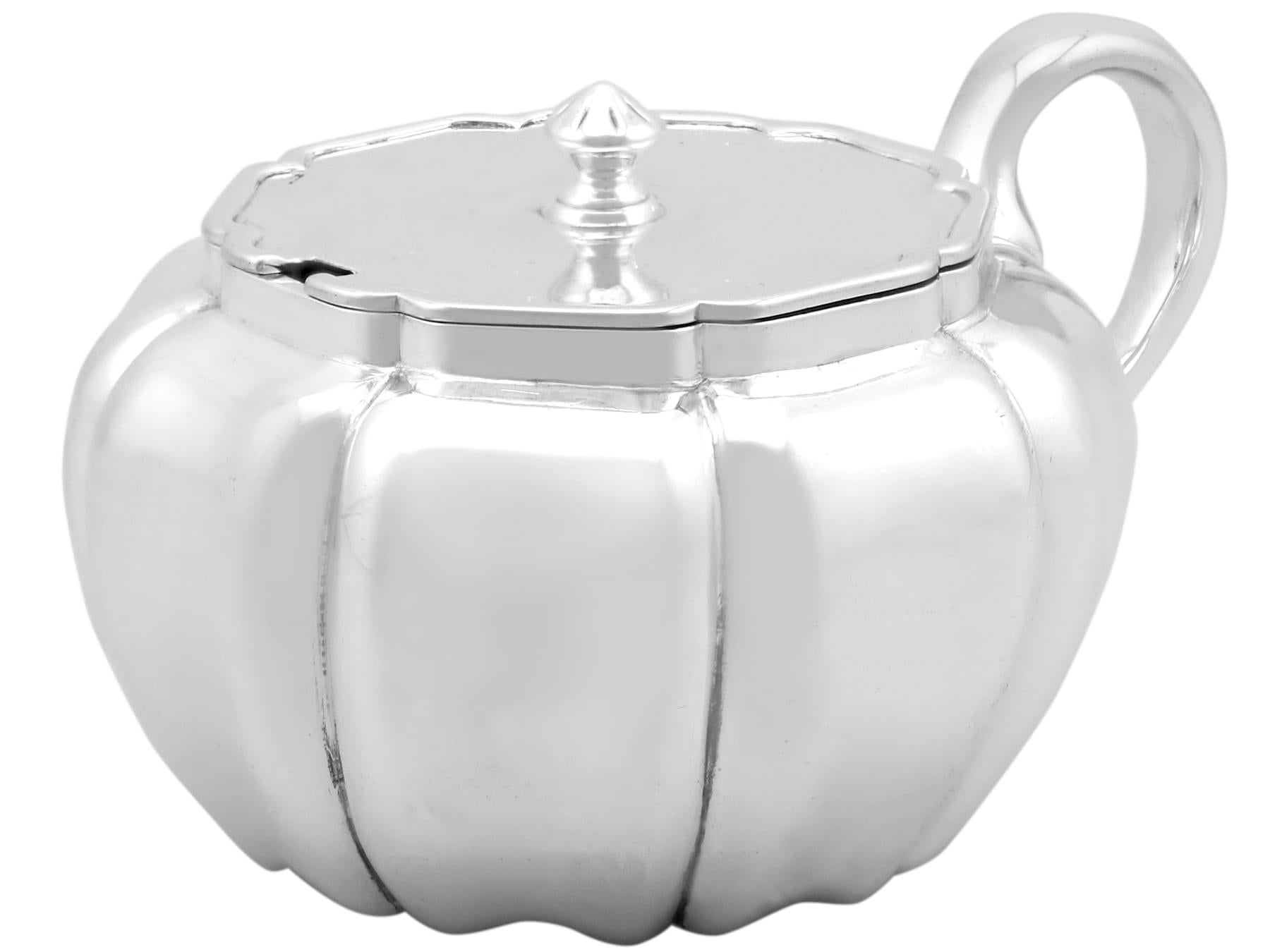 Mid-19th Century Antique Sterling Silver Mustard Pot (1835) For Sale