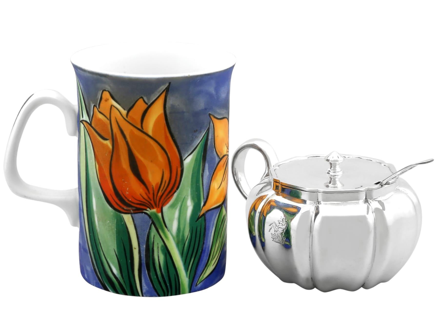 Antique Sterling Silver Mustard Pot (1835) For Sale 1