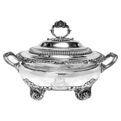 Antique William IV Sterling Silver Soup Tureen London 1834 Serving Dish