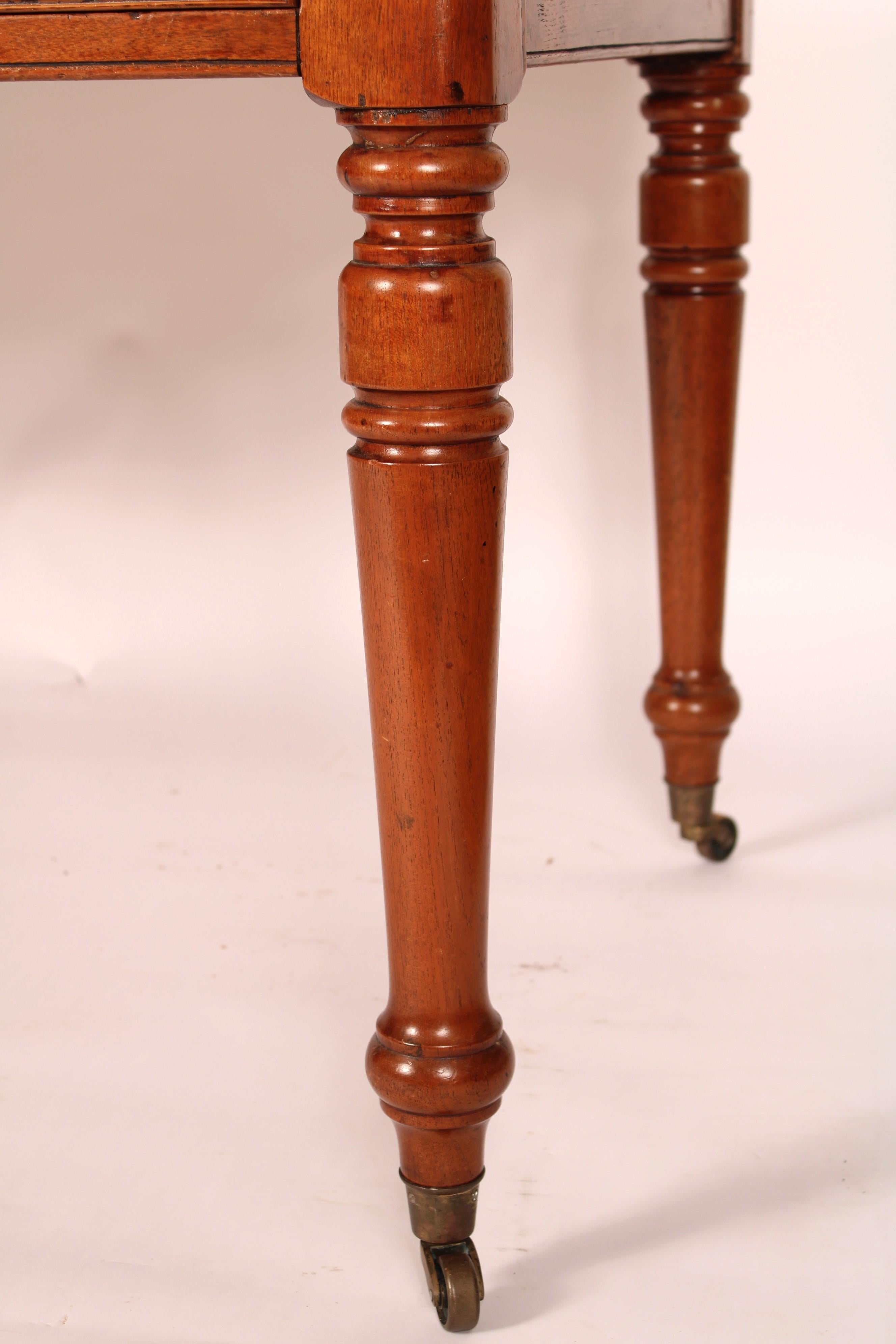 Antique William IV Style Oak and Pollard Oak Leather Top Writing Table For Sale 3