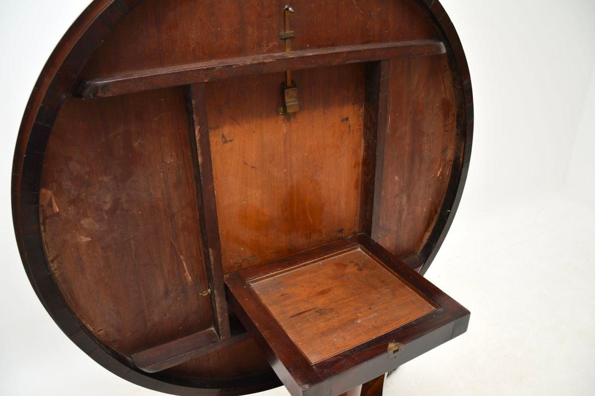 Wood Antique William IV Tilt Top Dining Table