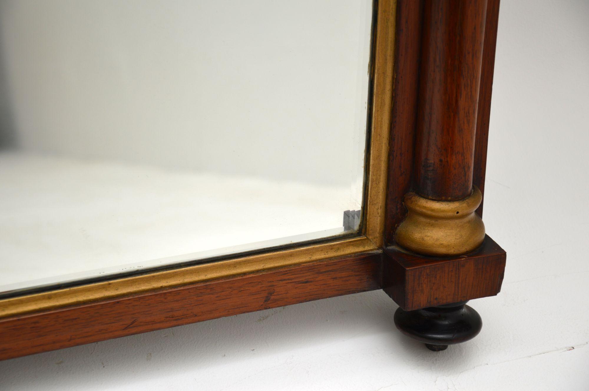 Antique William IV Wood & Gilt Mirror 1