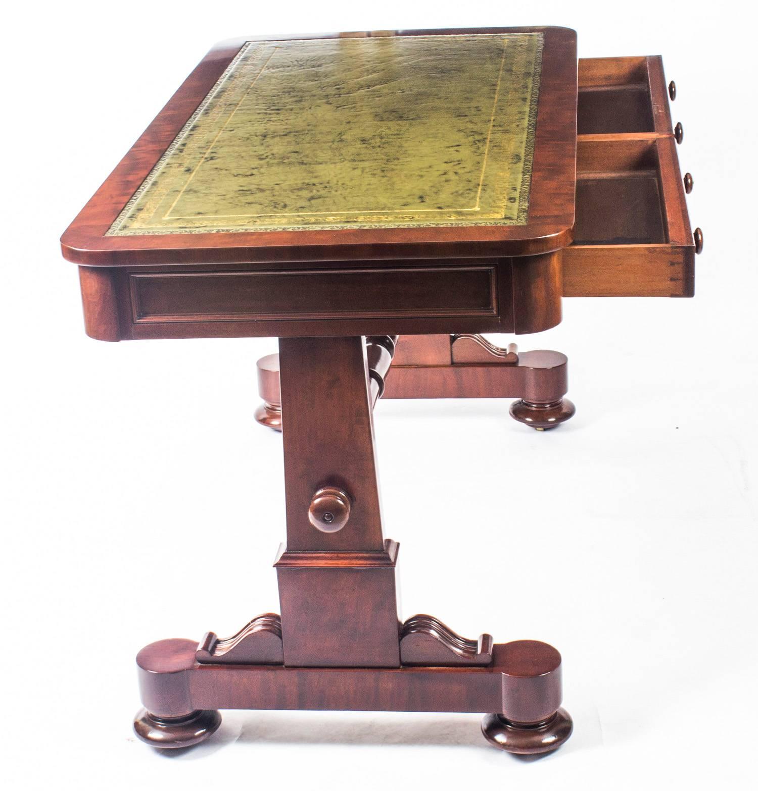 Antique William IV Writing Library Table Johnstone and Jeanes, 19th Century 4
