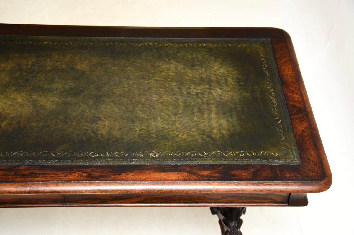 Pelle Antico tavolo da scrittura / scrivania di William Williams IV in vendita