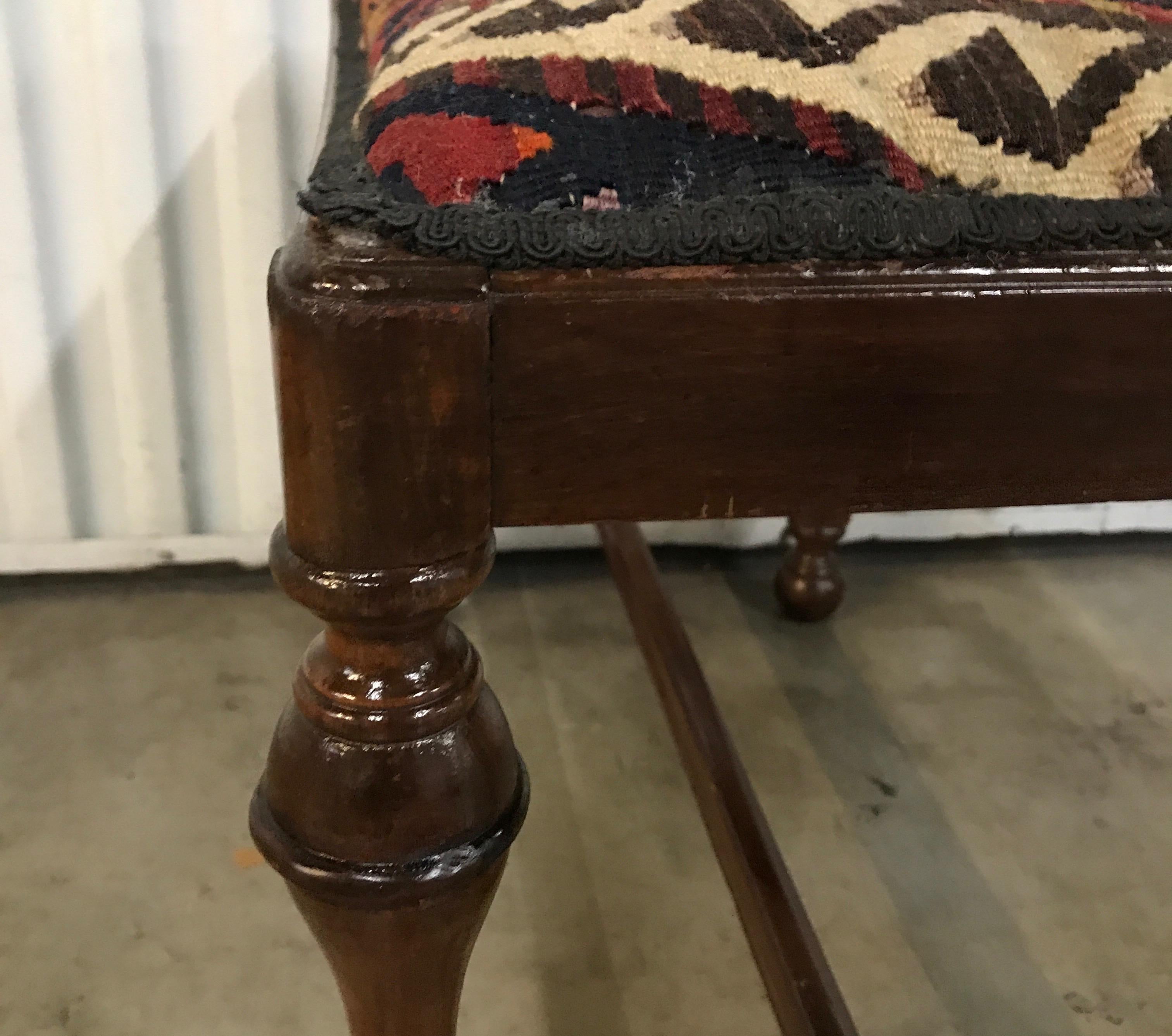 English Antique William & Mary Style Bench