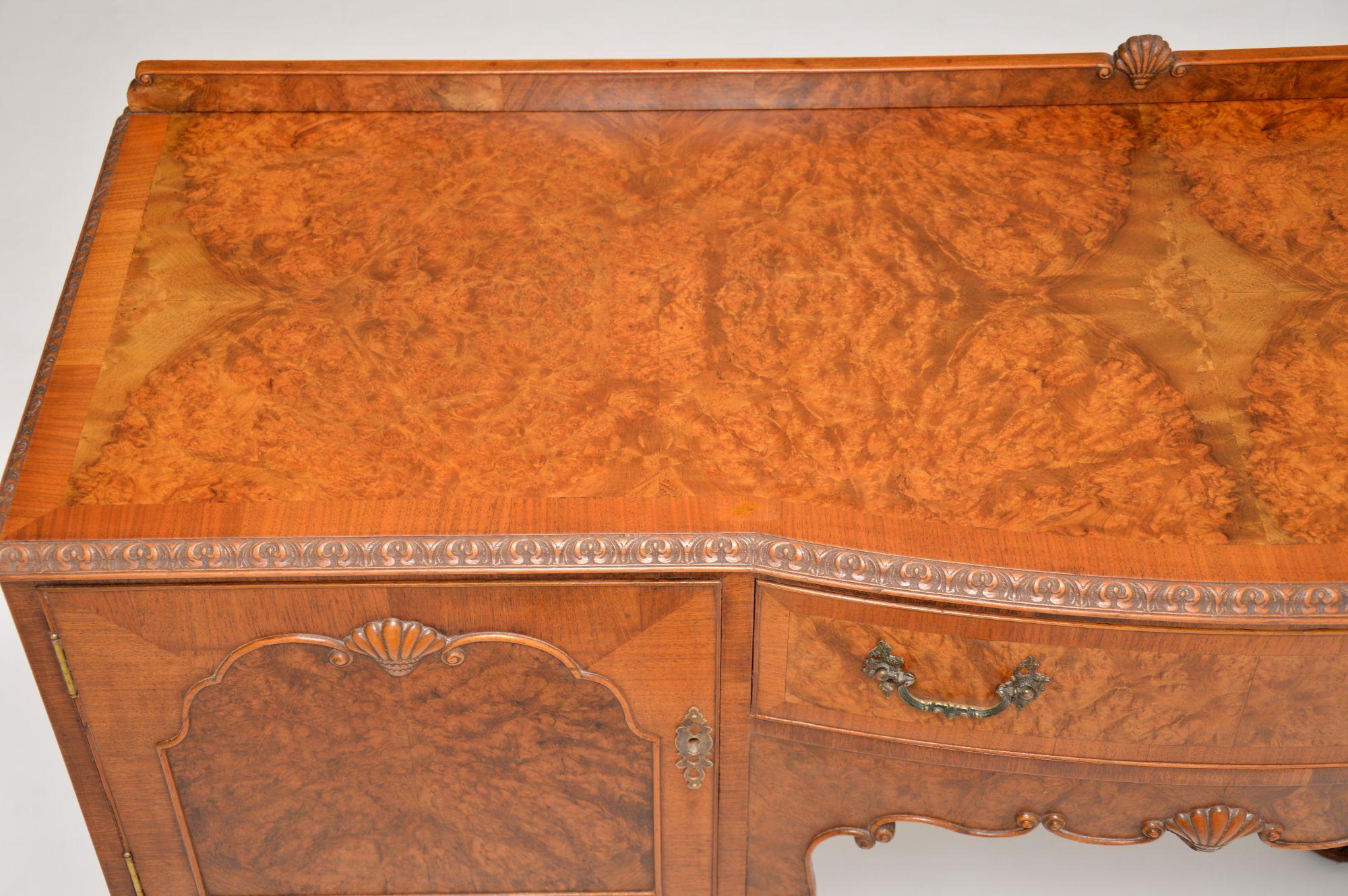 Mid-20th Century Antique William & Mary Style Burr Walnut Sideboard