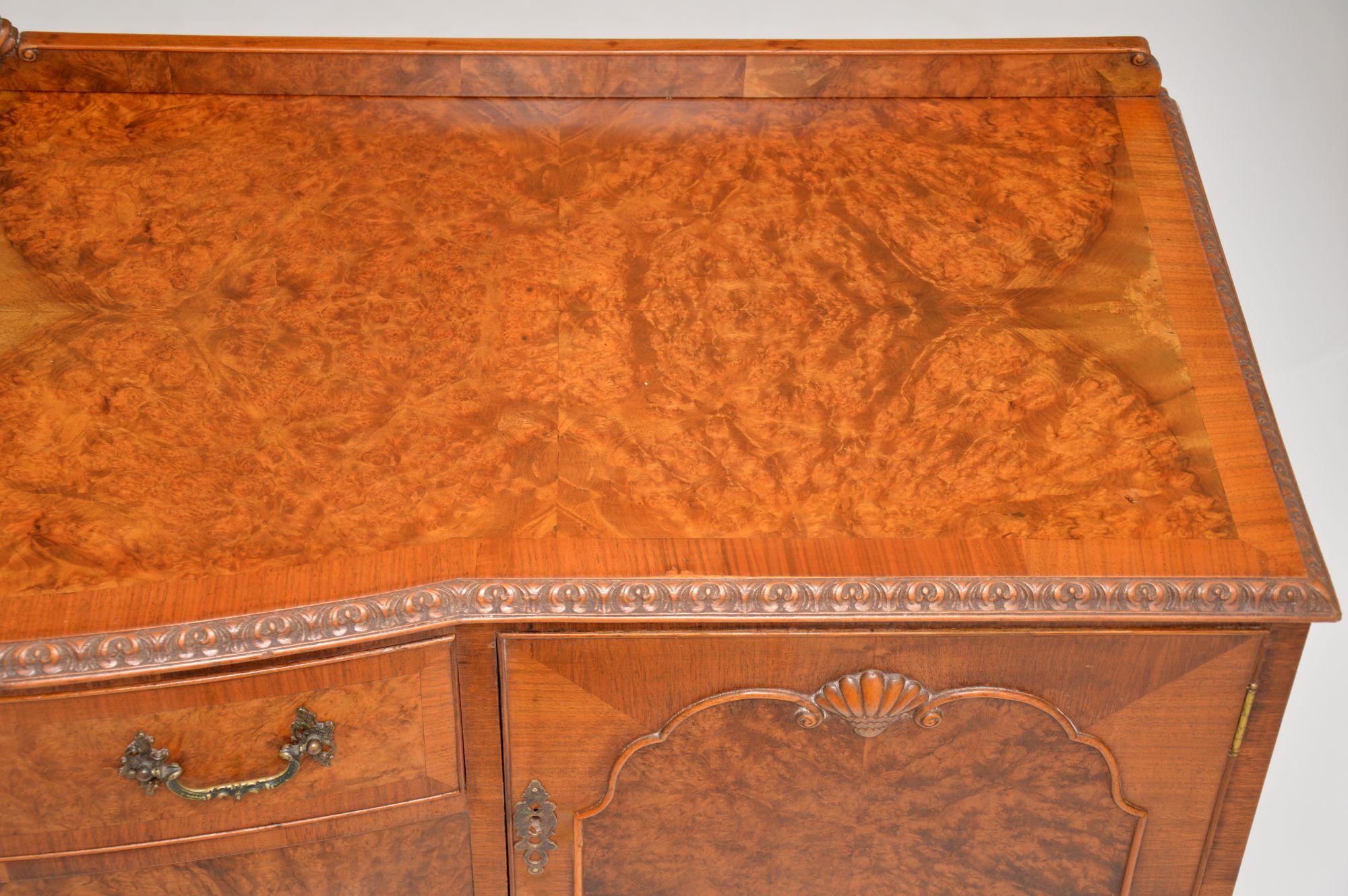 Antique William & Mary Style Burr Walnut Sideboard 1