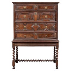 Antique William & Mary Style Chest on Stand
