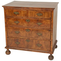 Antique William & Mary Style Walnut Chest of Drawers