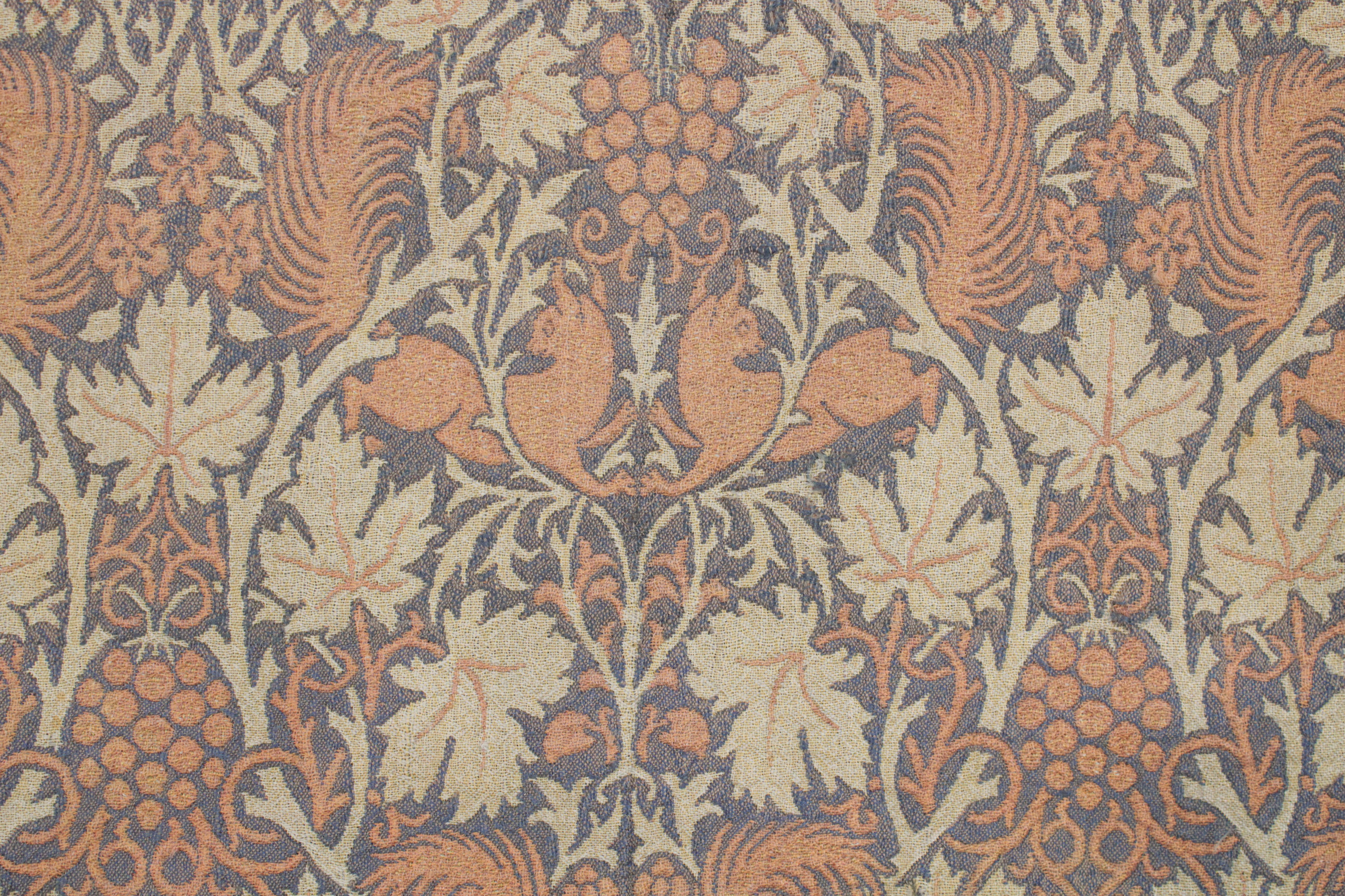 Antiguo tapiz de lana tejido a jacquard William Morris 