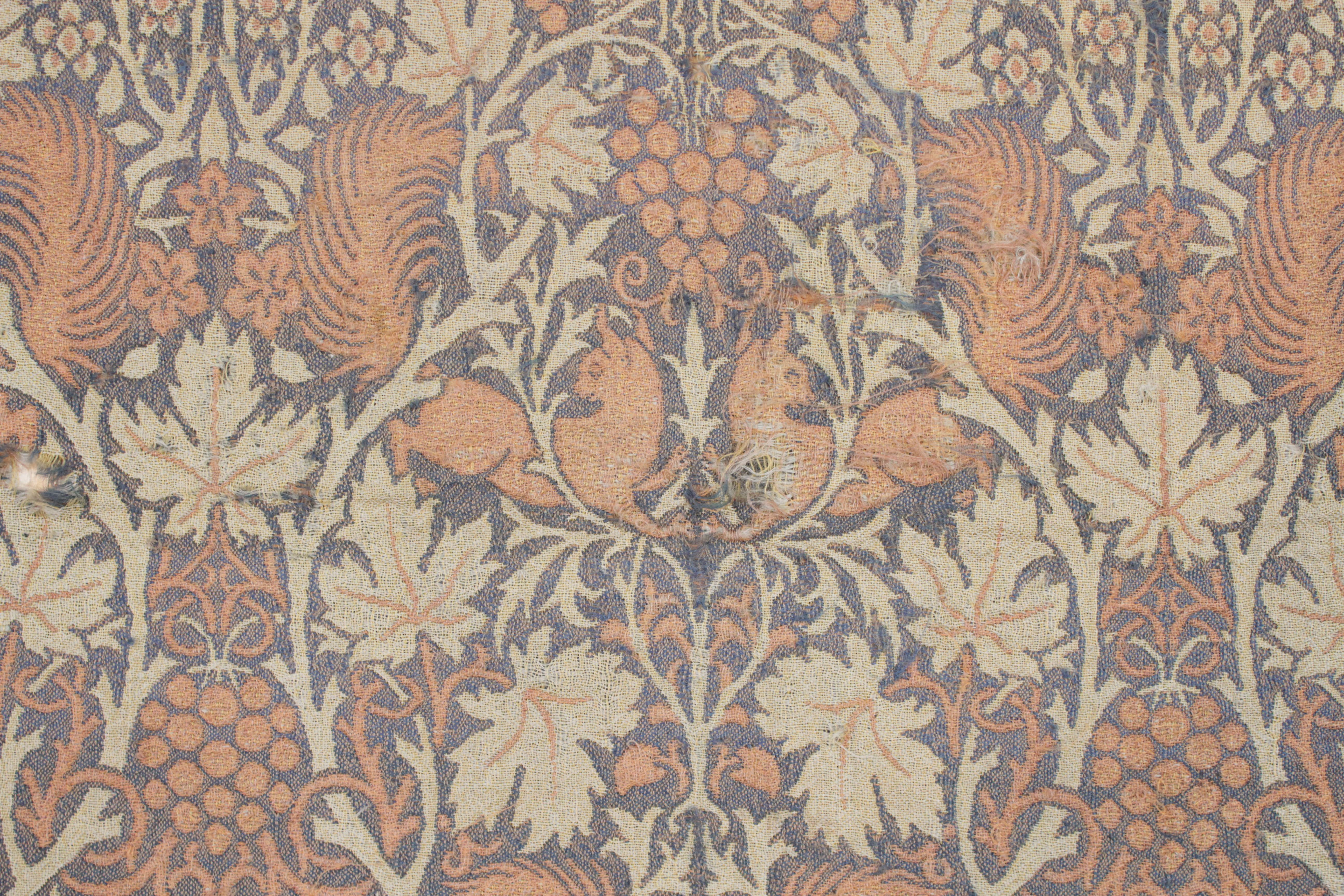 Antiguo tapiz de lana tejido a jacquard William Morris 