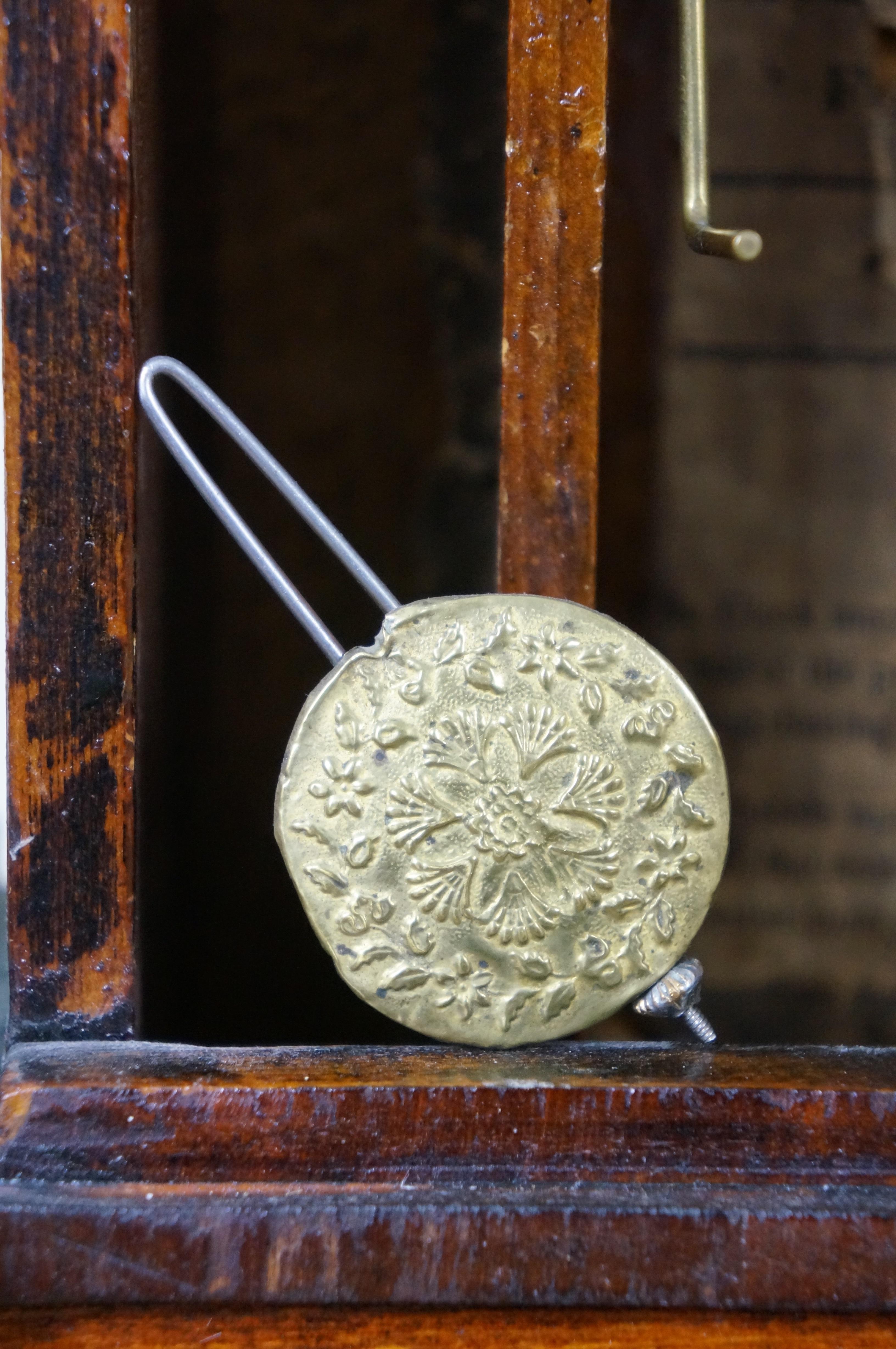 Antique William S. Sperry American Empire Mahogany 8 Day Column Mantel Clock 27