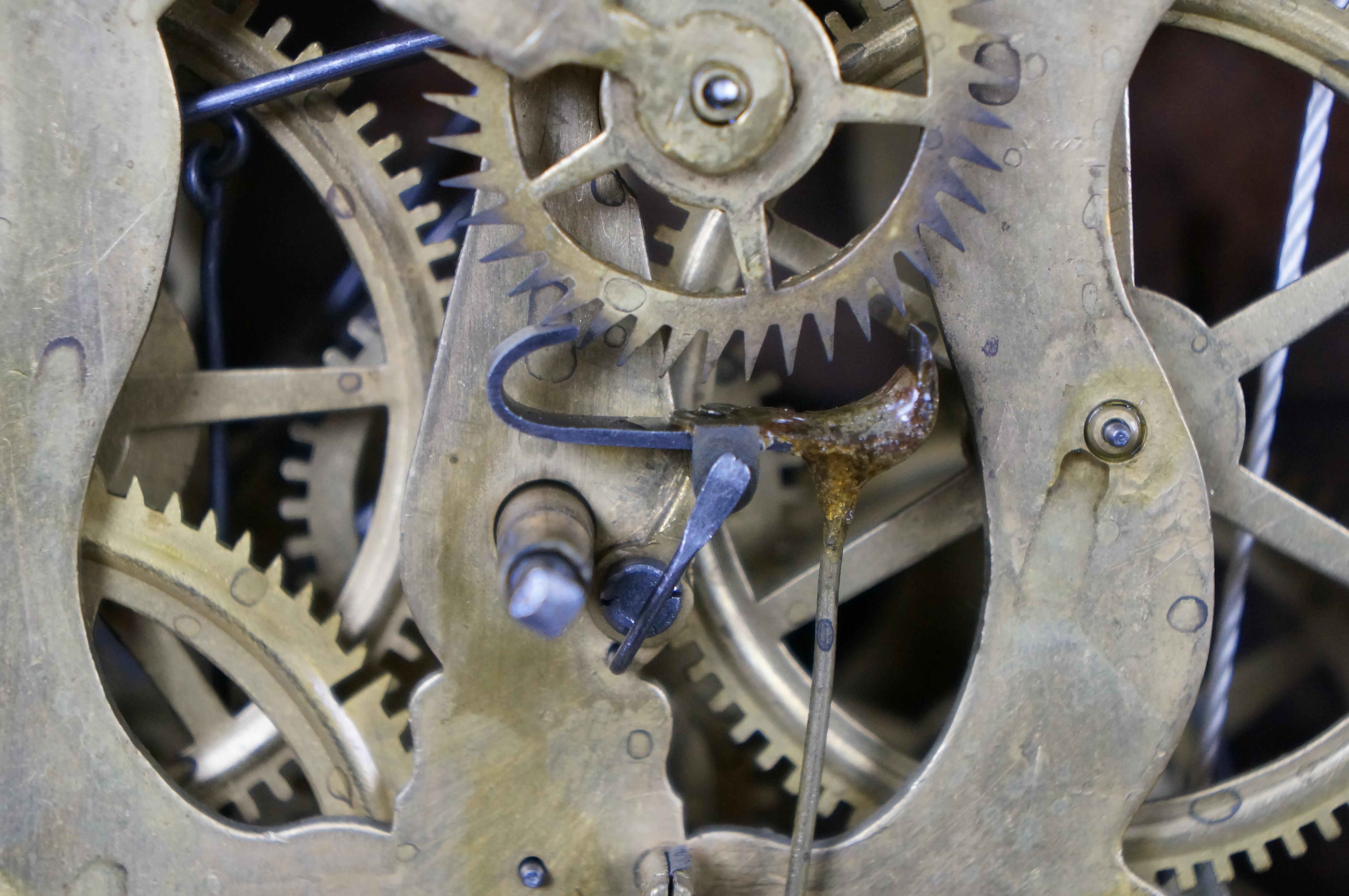 Antique William S. Sperry American Empire Mahogany 8 Day Column Mantel Clock 27