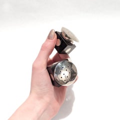 Anciennes salières et poivrières en argent sterling et ébène de William Spratling