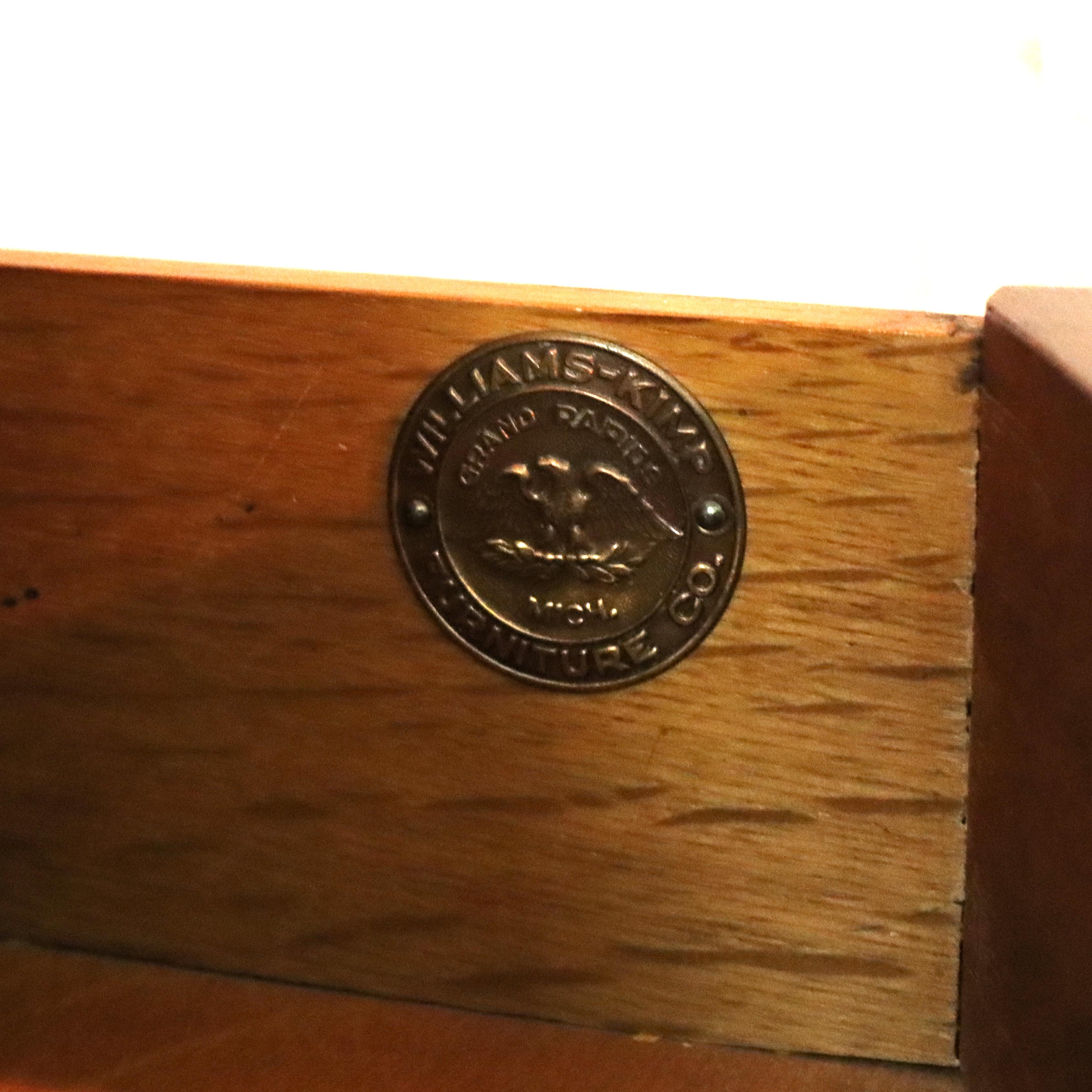 Antique Williams-Kimp Hepplewhite Style Flame Mahogany & Inlaid Demilune Server For Sale 8