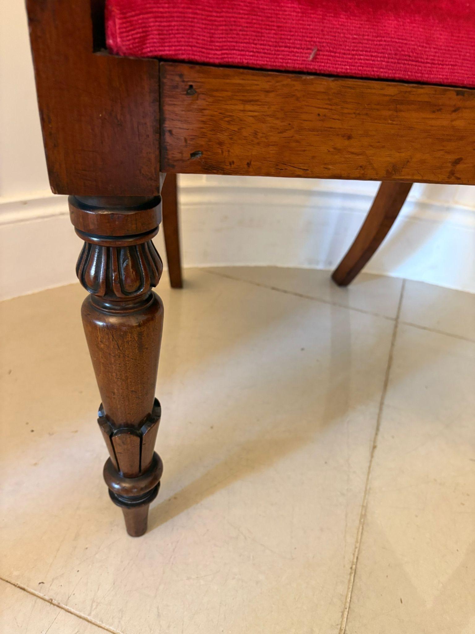 William IV Antique Willian IV Quality Mahogany Desk Chair For Sale