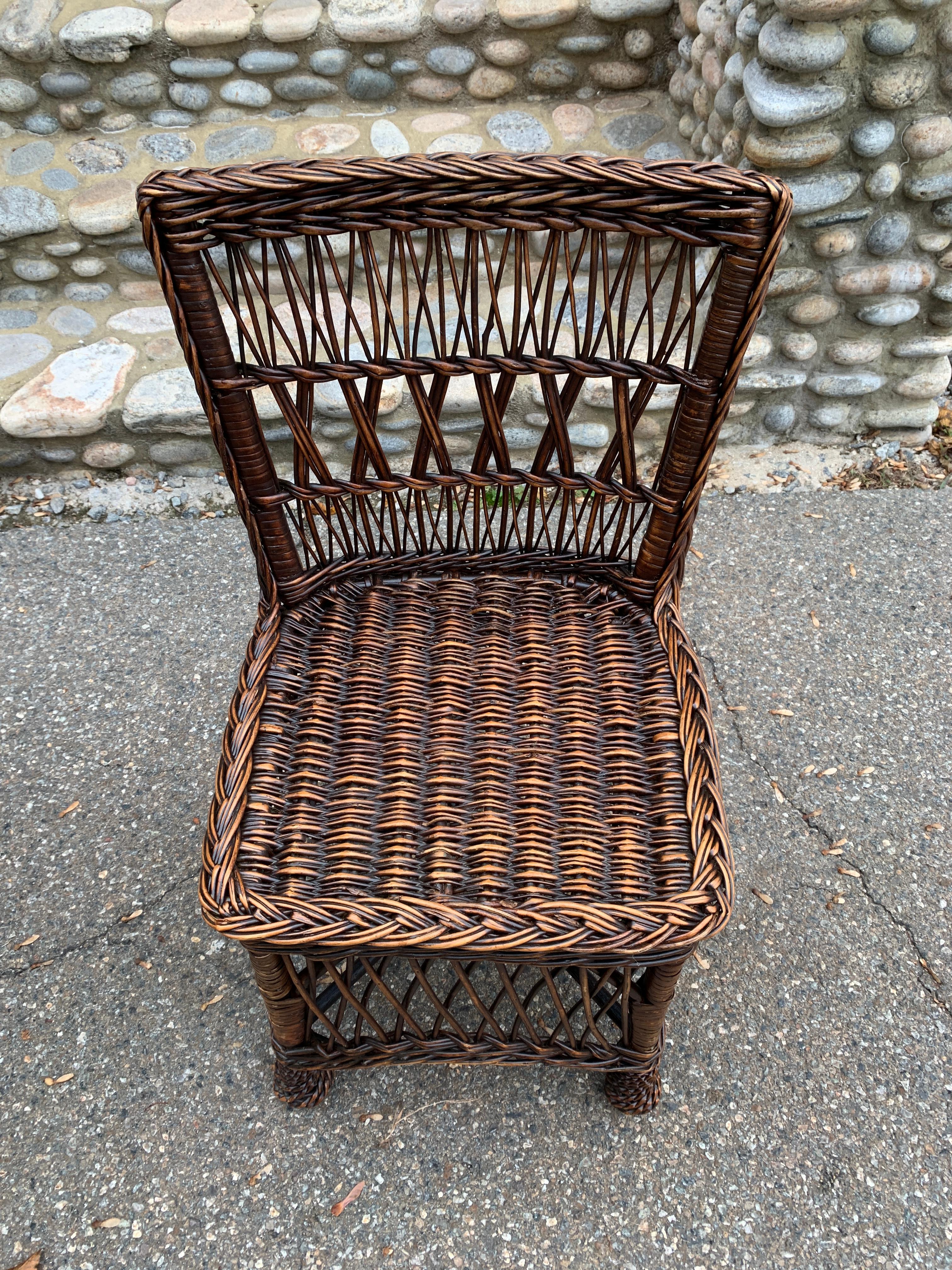 Antique Willow Desk and Chair 4