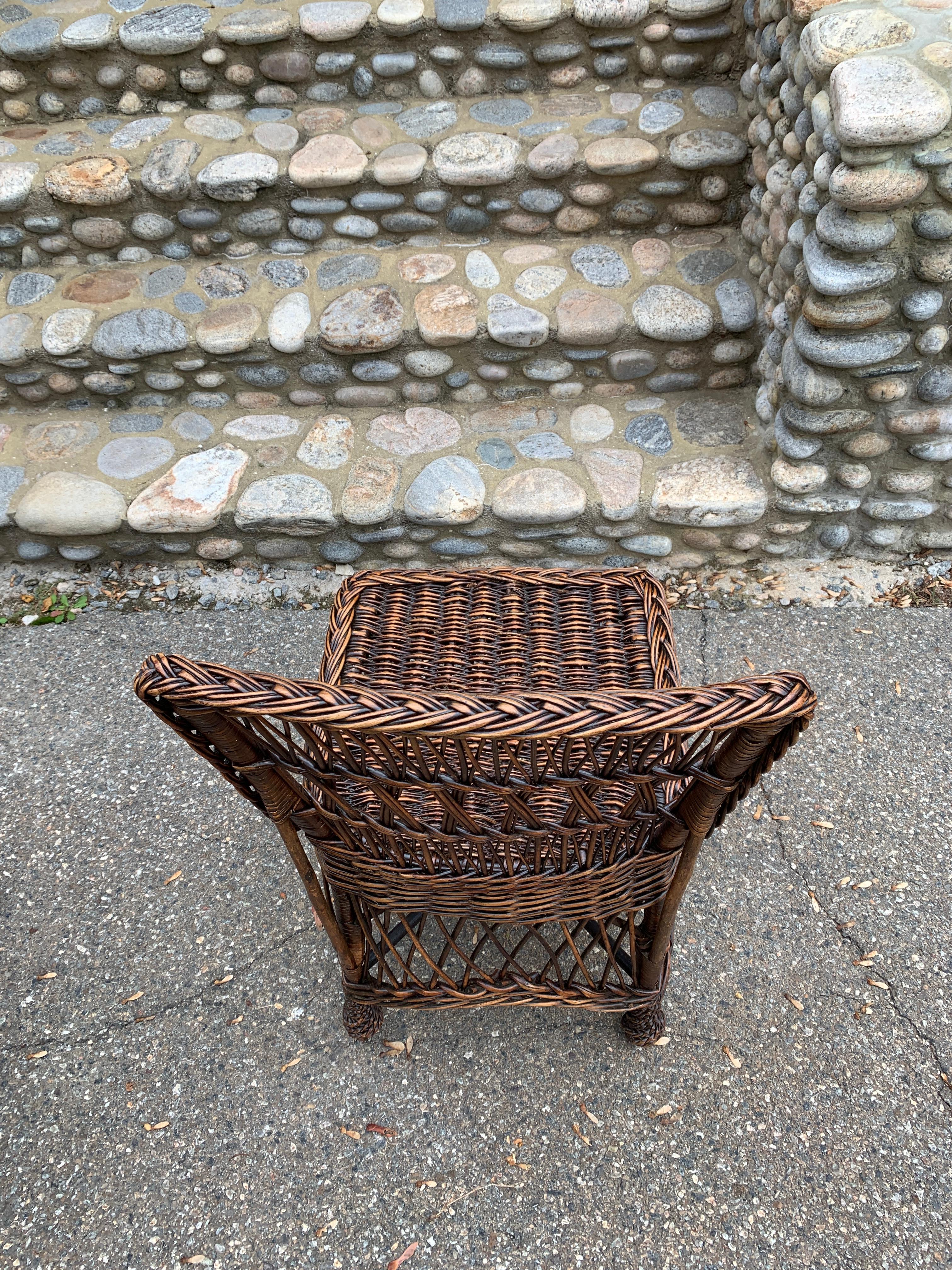 Antique Willow Desk and Chair 6