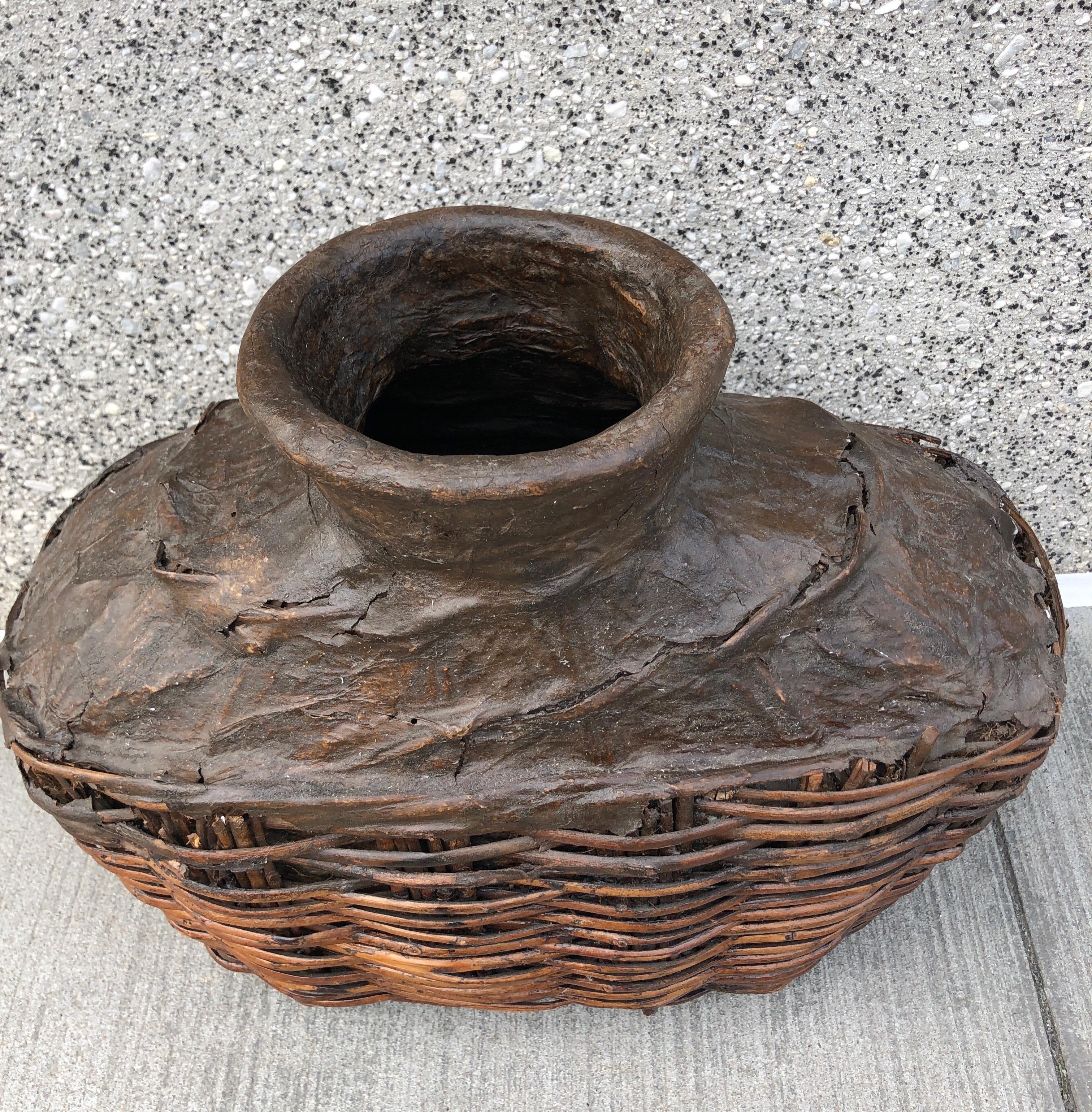 Antique Willow Food Oil Container For Sale 2