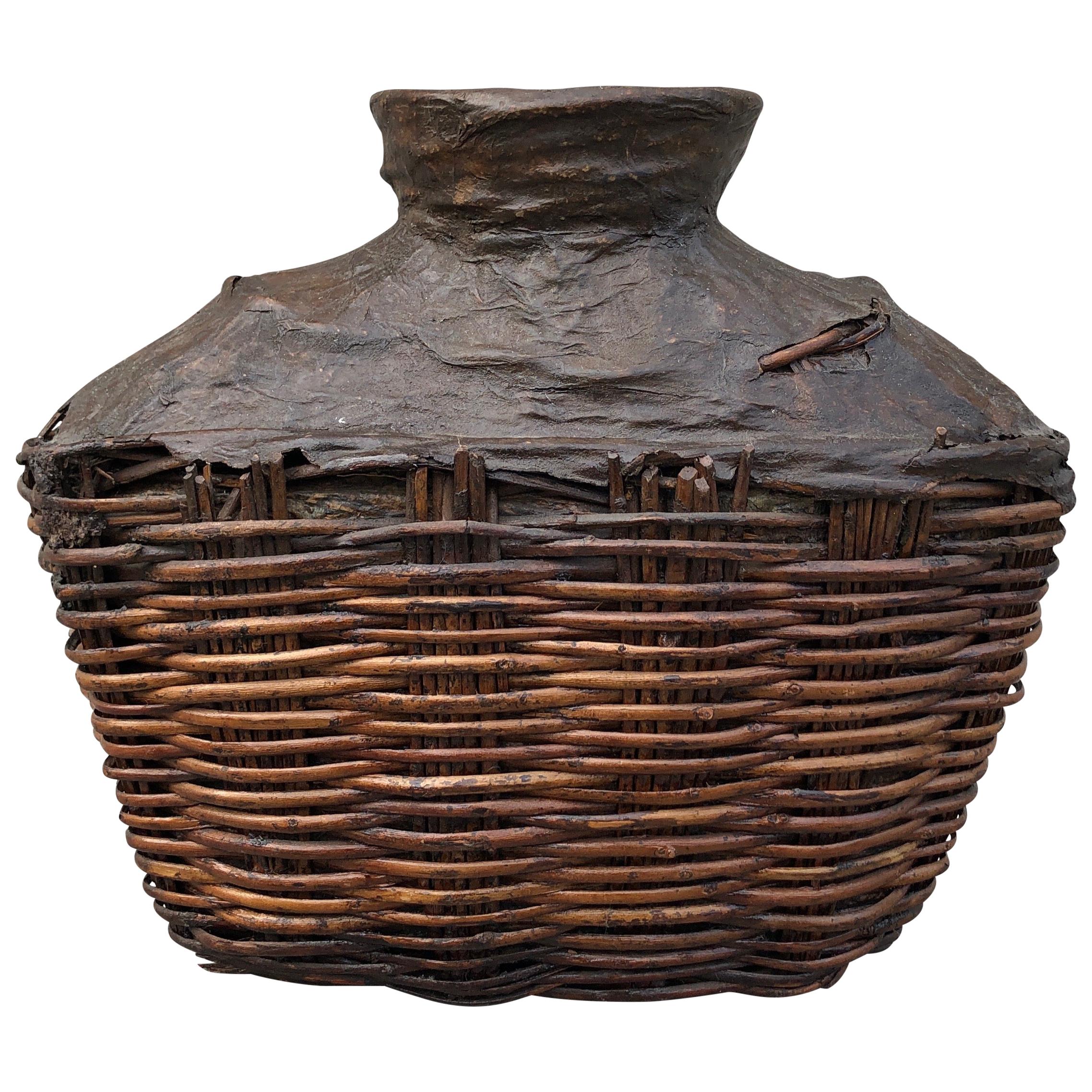 Antique Willow Food Oil Container