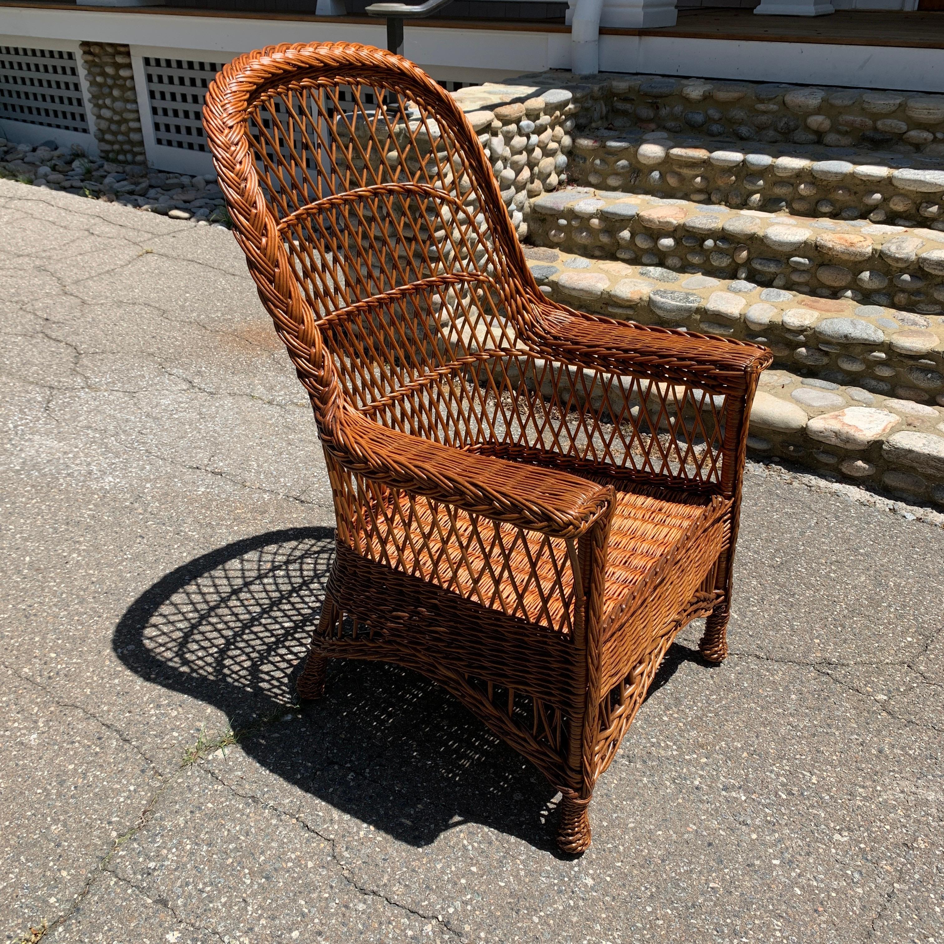 American Antique Willow Wicker Chair