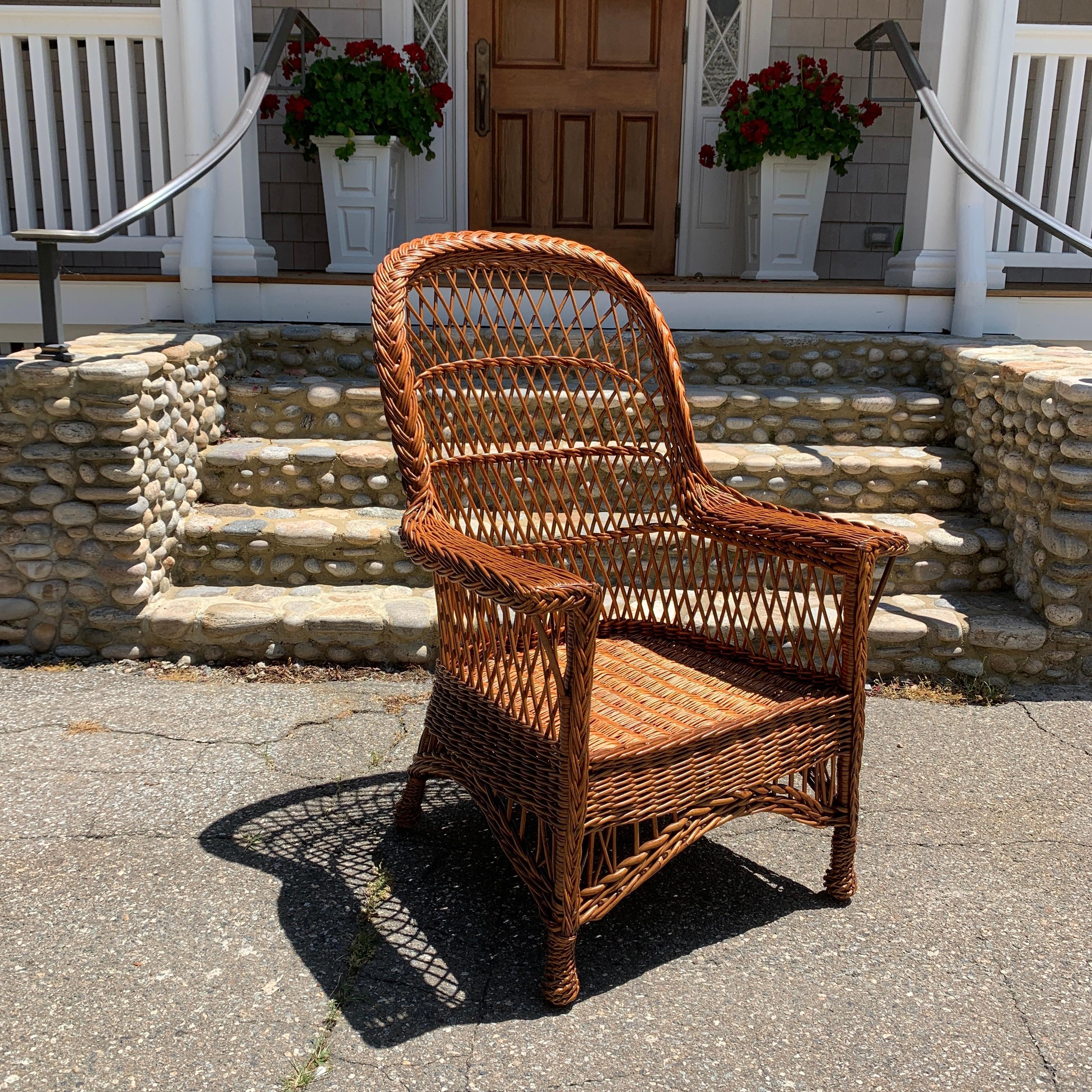 Early 20th Century Antique Willow Wicker Chair