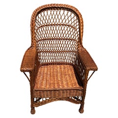 Antique Willow Wicker Chair