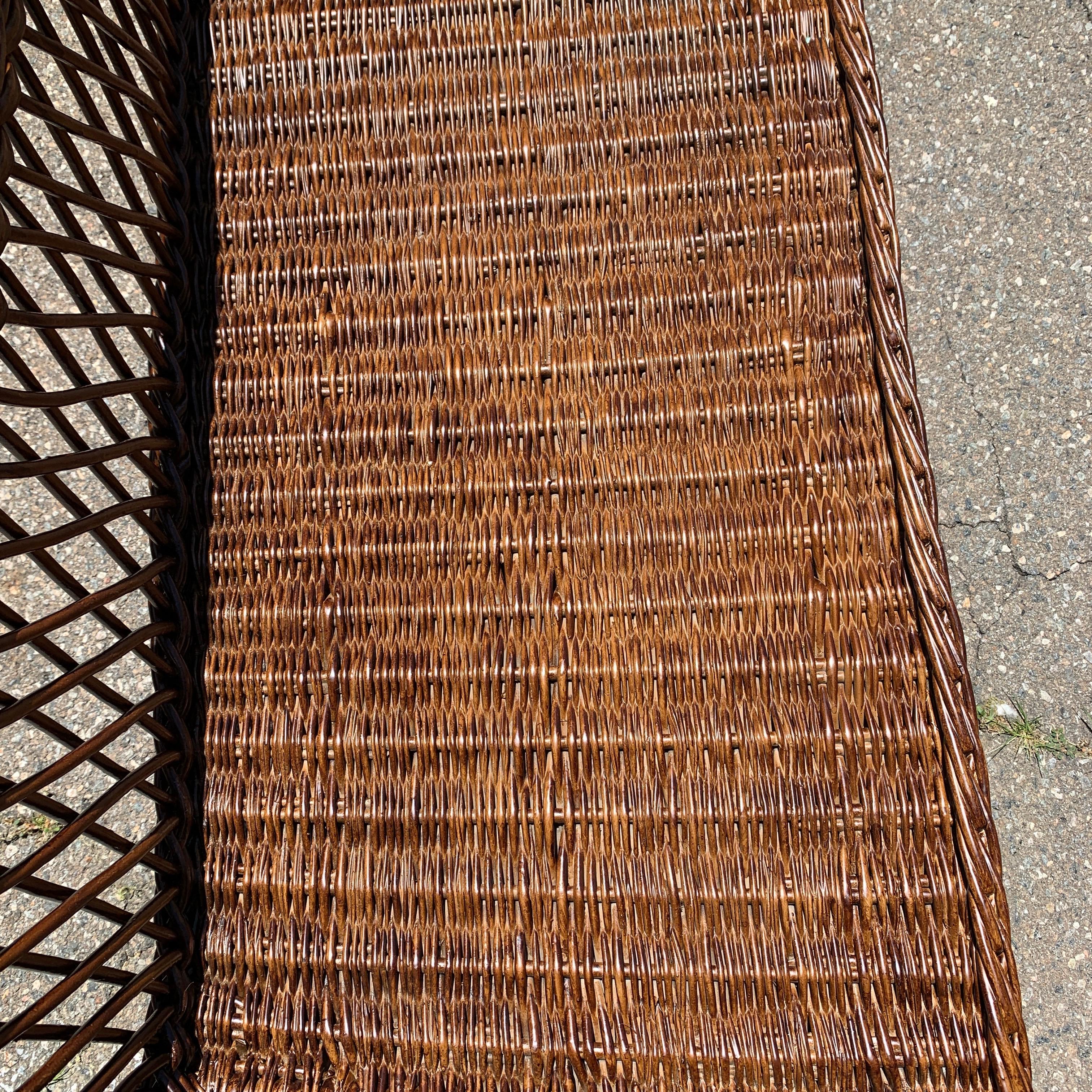 Antique Willow Wicker Sofa and Chairs  For Sale 3