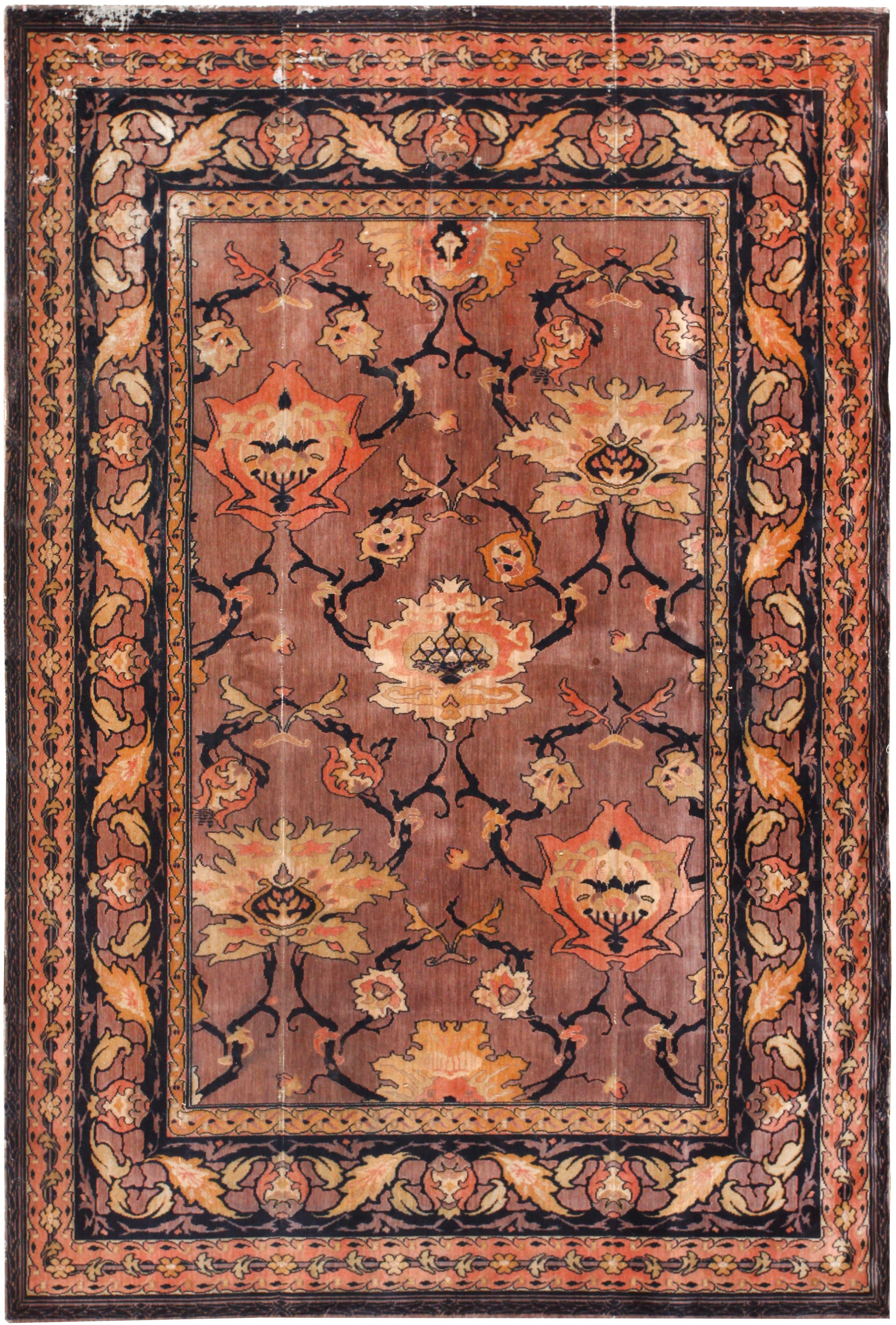 Alfombra inglesa antigua Wilton 6' x 8'11 Hecho a máquina en venta
