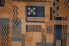 Antique Wilton Royal Carpet Factory Room Size Rug with Modernist Art Deco Design