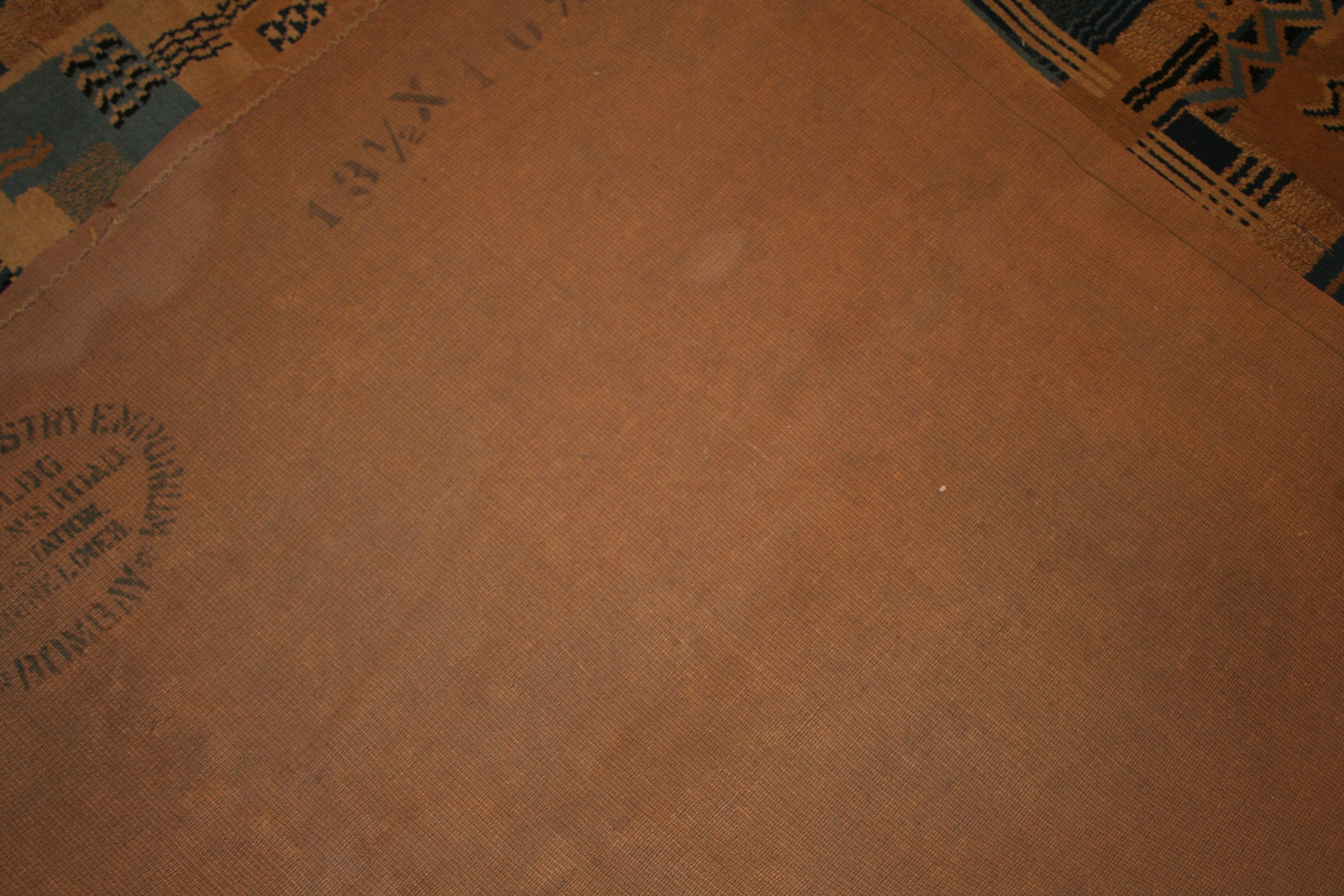 Mid-20th Century Antique Wilton Royal Carpet Factory Room Size Rug with Modernist Art Deco Design For Sale
