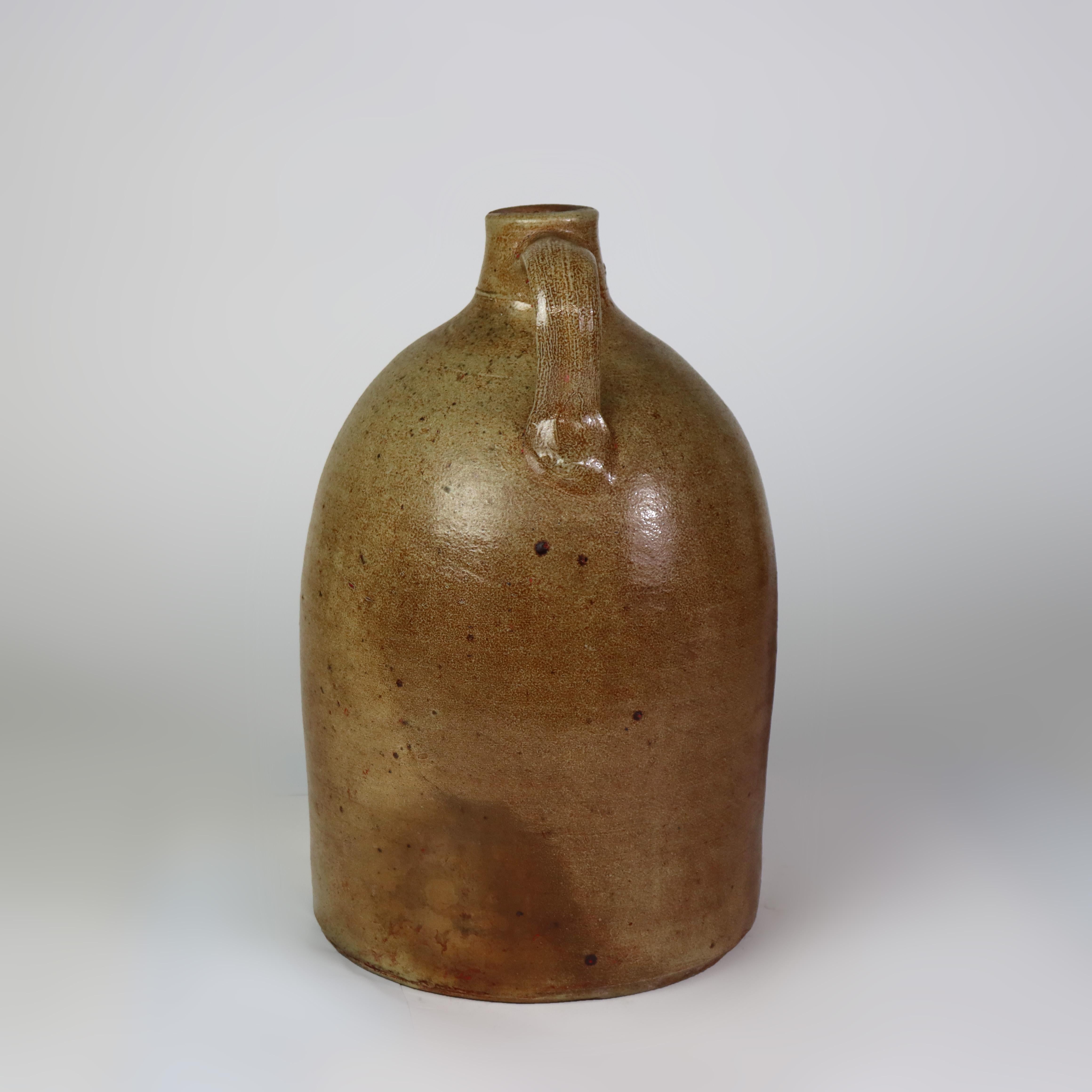 Antigua jarra de whisky de gres de Winchell & Davis Importing Co. de Albany, NY C1880 en venta 1