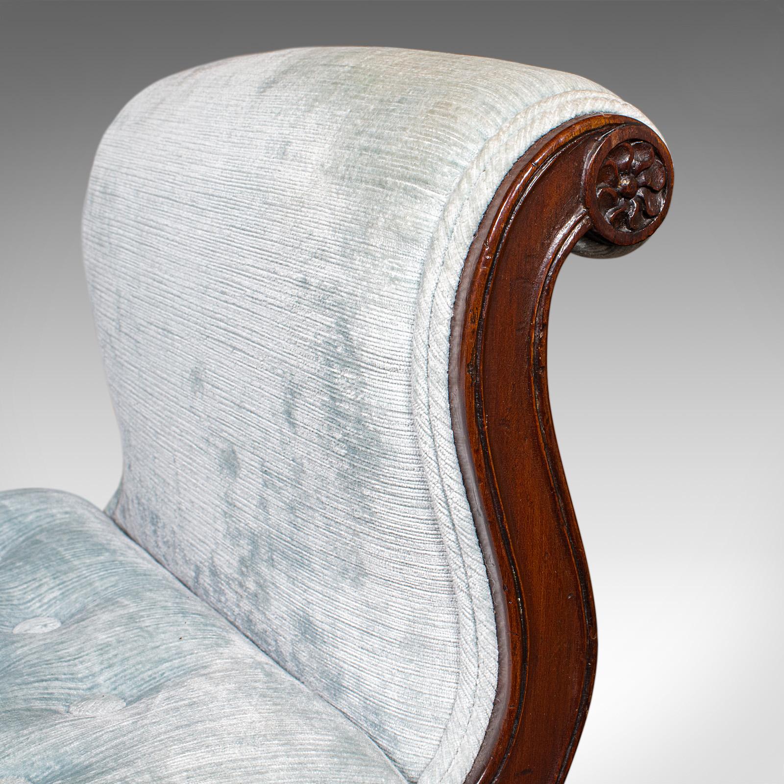 Antique Window Seat, English, Walnut, Duet, Bench, Georgian Revival, Edwardian For Sale 4