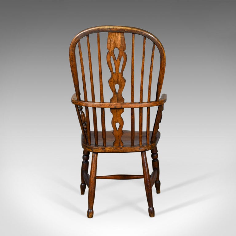 Antique Windsor Armchair English, Victorian, Stick Back, Elbow Chair 19th Century Antique Windsor Armchair English, Victorian, Stick Back, Elbow Chair, circa - Antique Windsor Armchair English, Victorian, Stick Back, Elbow Chair