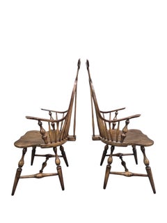 Antique Windsor Bow Back Spindle Armchair