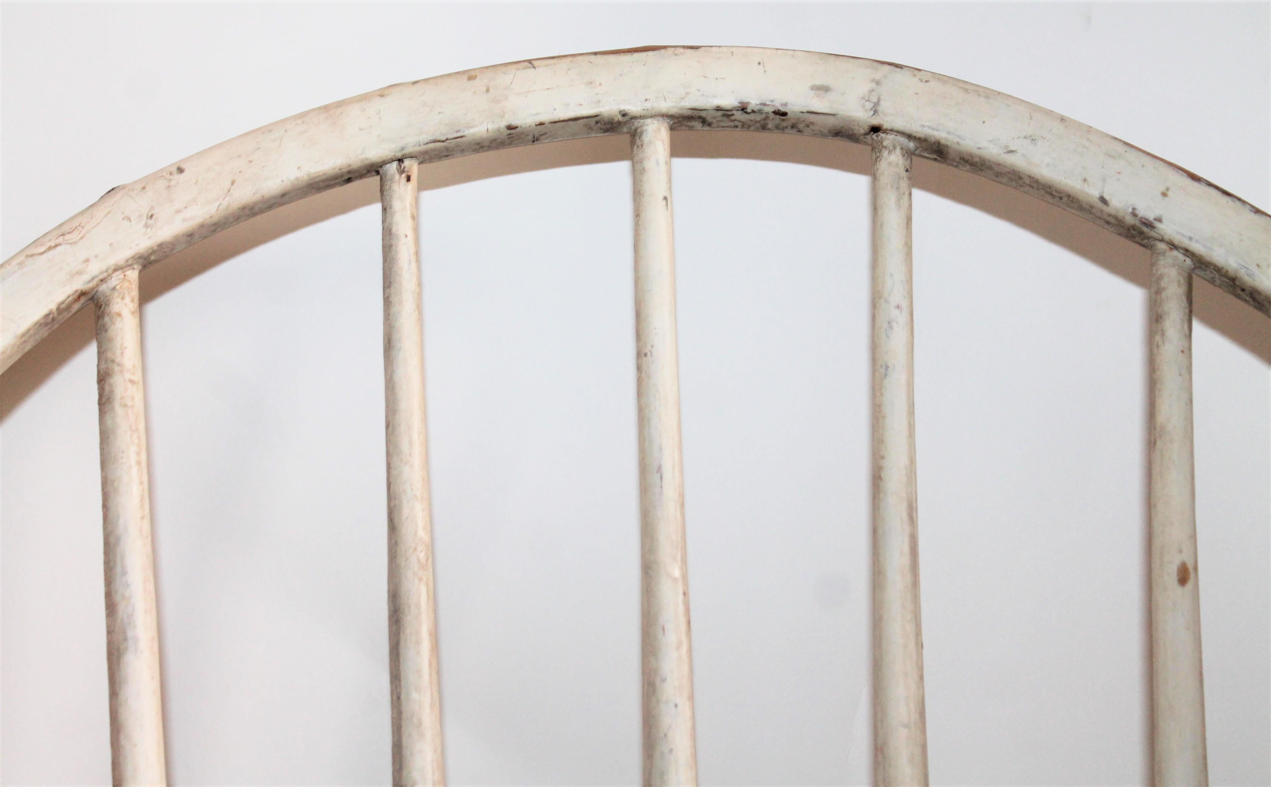 19th Century Antique Windsor Chair in Original White Painted Surface For Sale